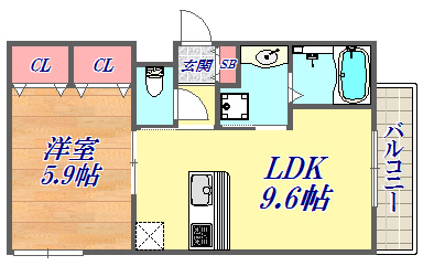 1階の間取り図