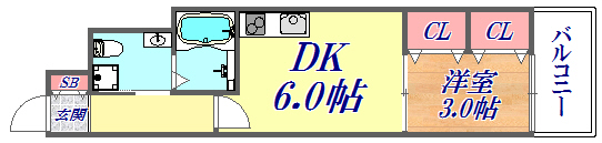 6階の間取り図