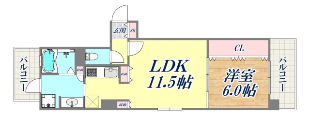 6階の間取り図