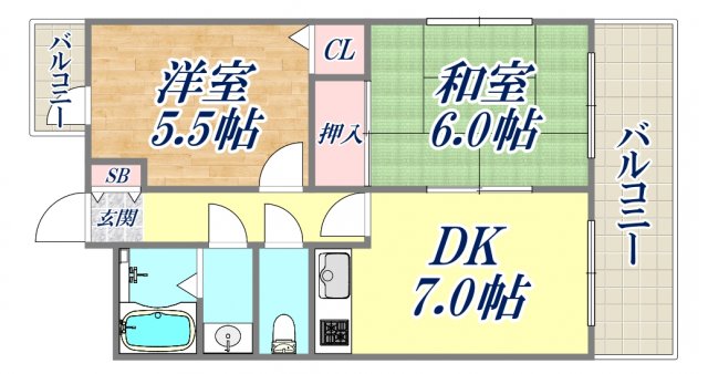 6階の間取り図