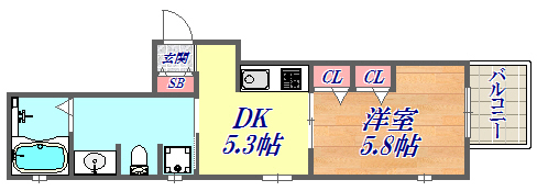 4階の間取り図