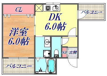 4階の間取り図