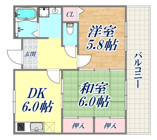 2階の間取り図