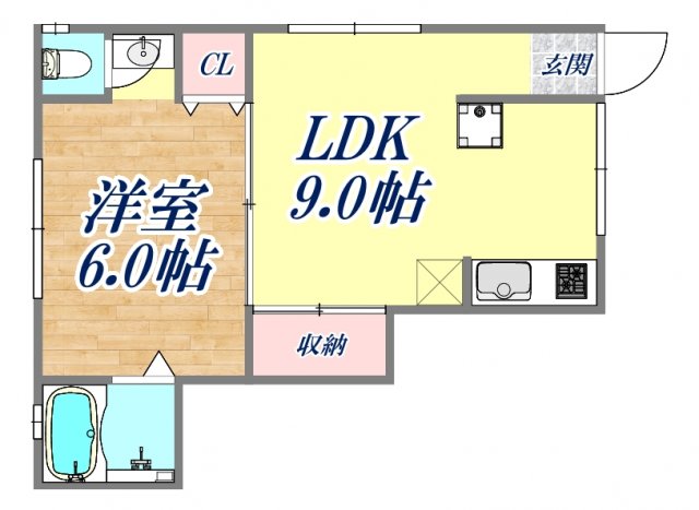 1階の間取り図