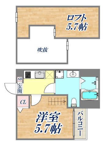 2階の間取り図