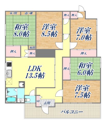 5階の間取り図