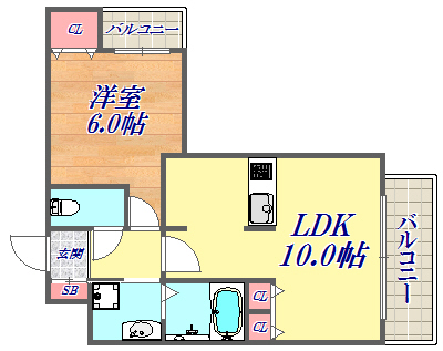 6階の間取り図