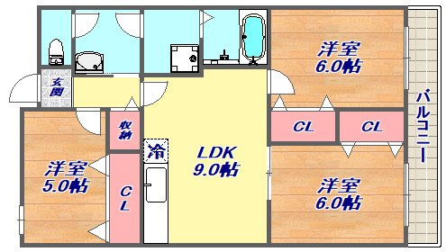 2階の間取り図