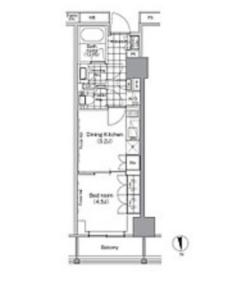 ☆南向き1DKのお部屋