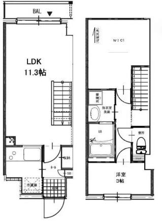 4階の間取り図
