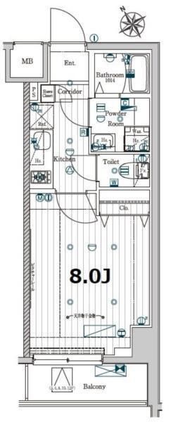 8階の間取り図