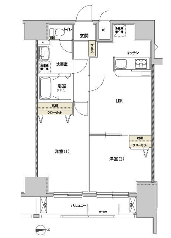 8階の間取り図