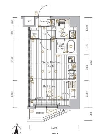 6階の間取り図