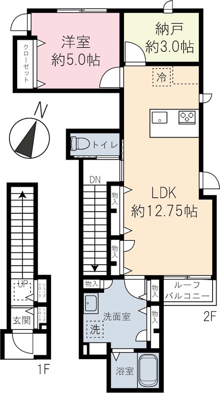 2階の間取り図