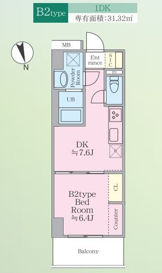2階の間取り図