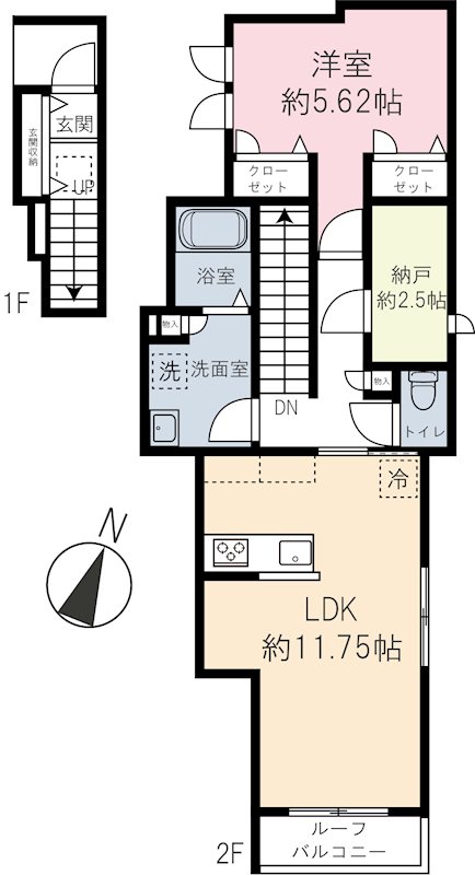 2階の間取り図