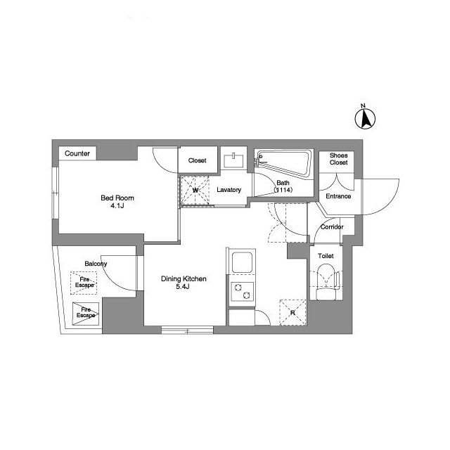 2階の間取り図