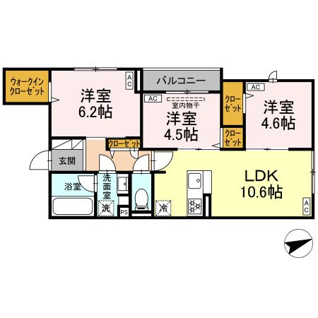 2階の間取り図