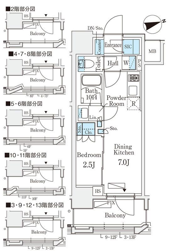 2階の間取り図