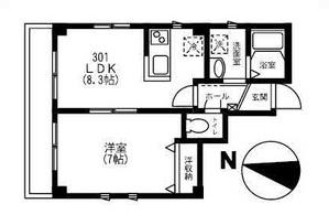 ☆角部屋３面採光の1LDK