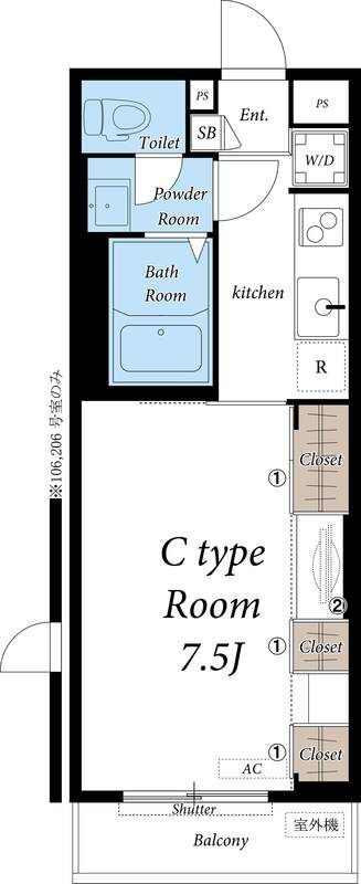 2階の間取り図