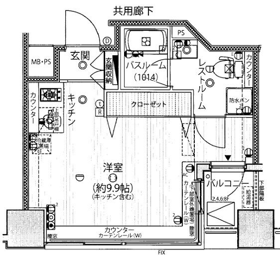 8階の間取り図
