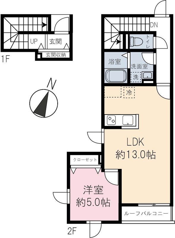 2階の間取り図