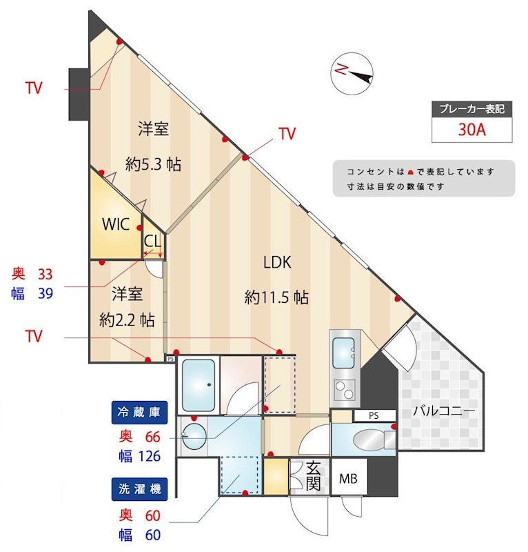 4階の間取り図