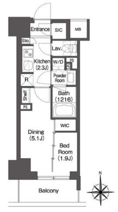 6階の間取り図