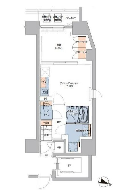 4階の間取り図