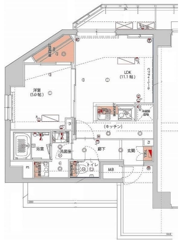 4階の間取り図