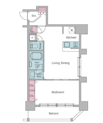 ☆カウンターキッチンの1LDKタイプ☆