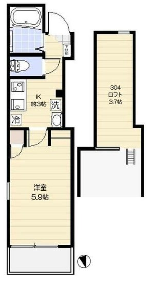 ☆ロフト付き1Kタイプ☆