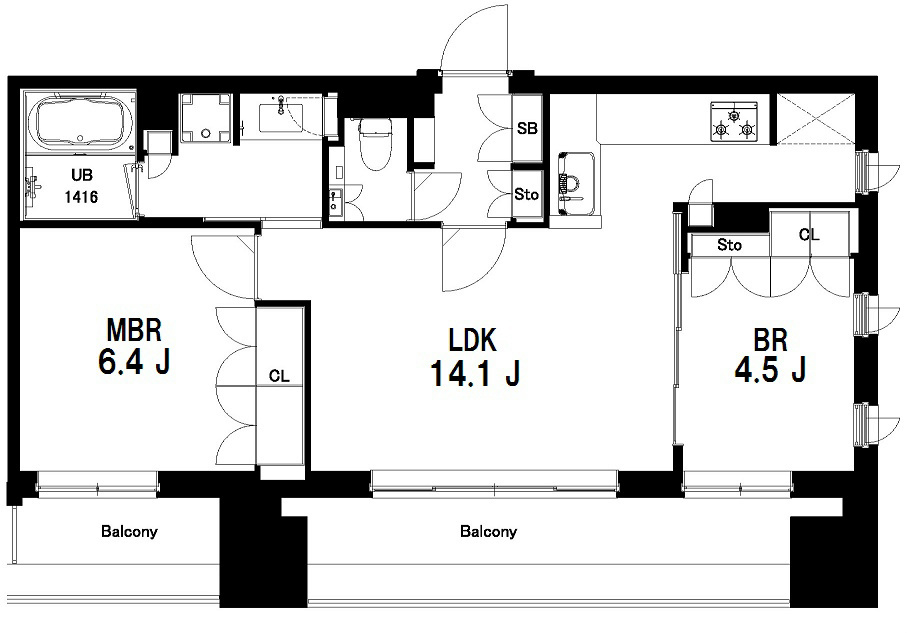 角部屋で使いやすい間取り♪