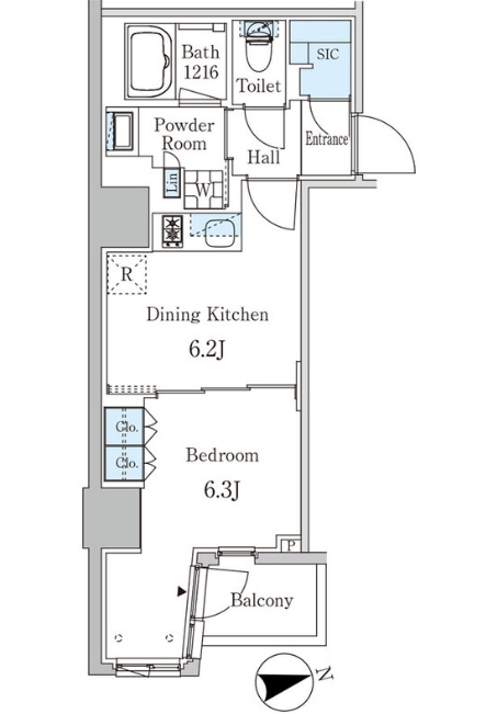 6階の間取り図