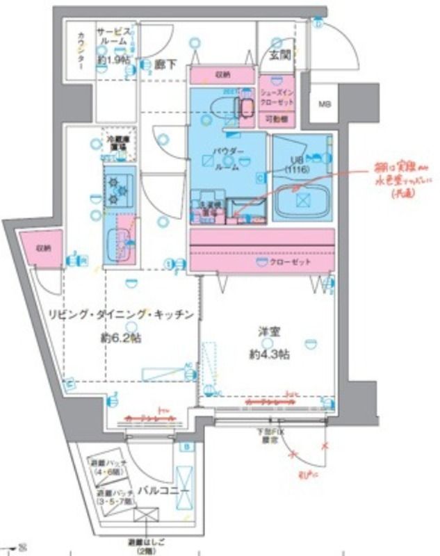 4階の間取り図