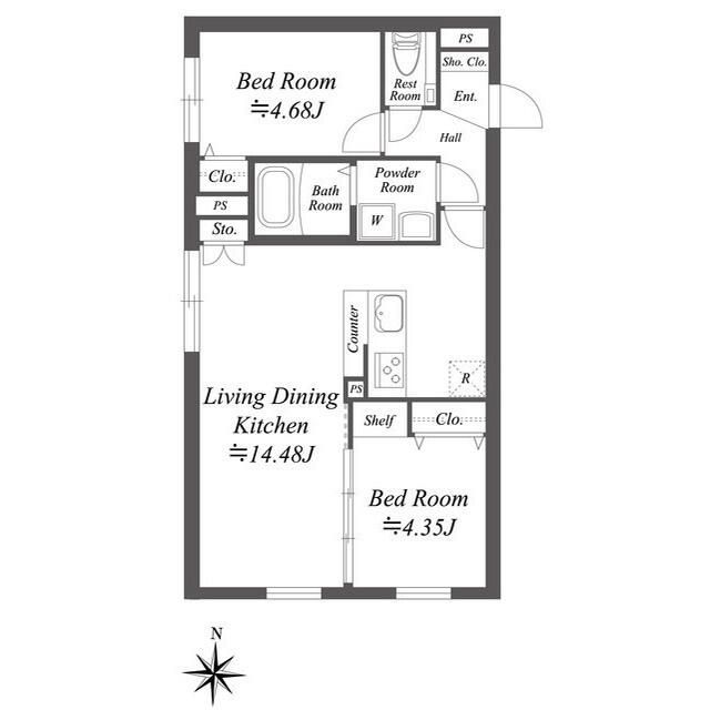 2階の間取り図