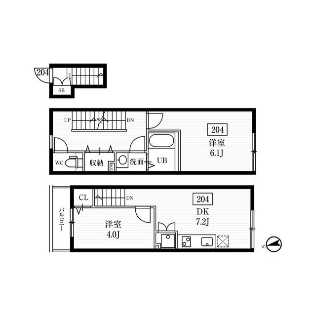 2階の間取り図