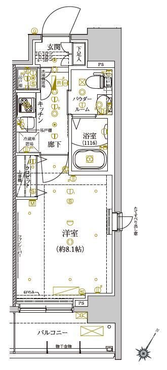 8階の間取り図