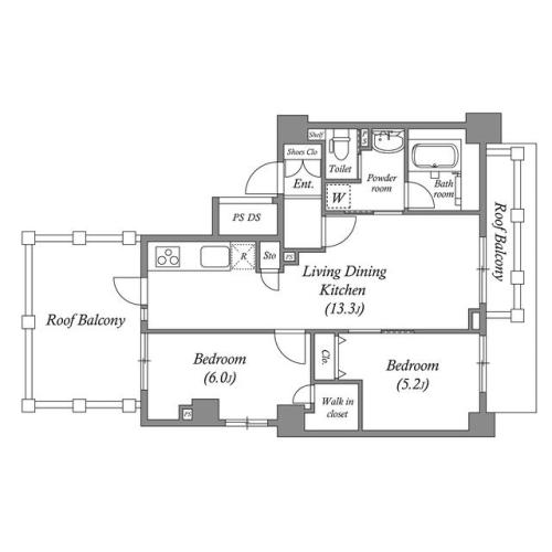 6階の間取り図