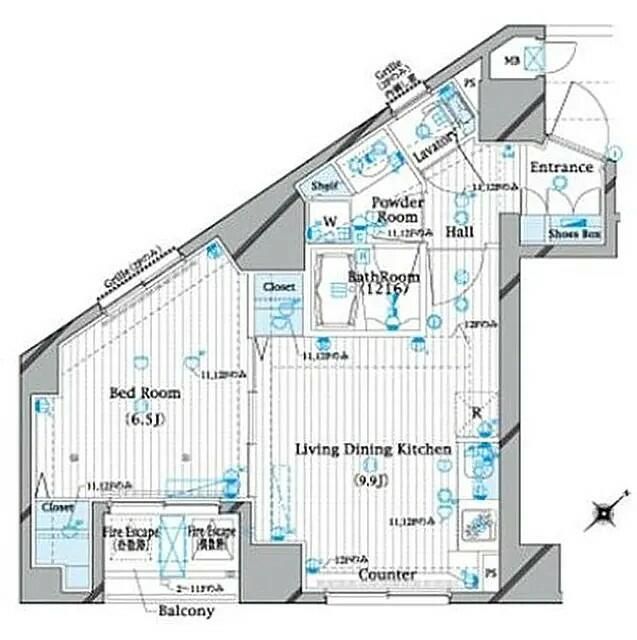 8階の間取り図