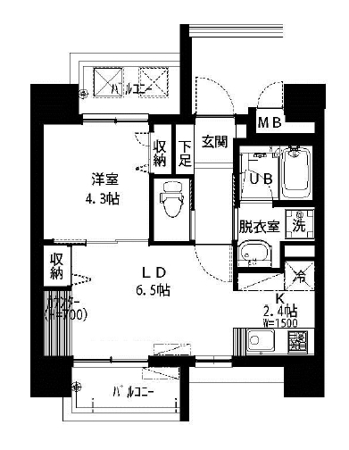 2階の間取り図