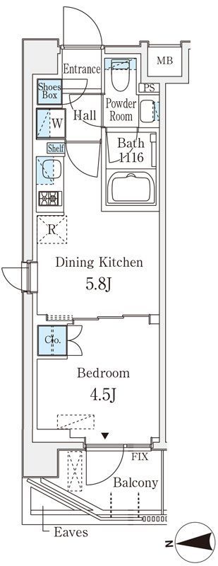 2階の間取り図