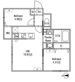 2階の間取り図