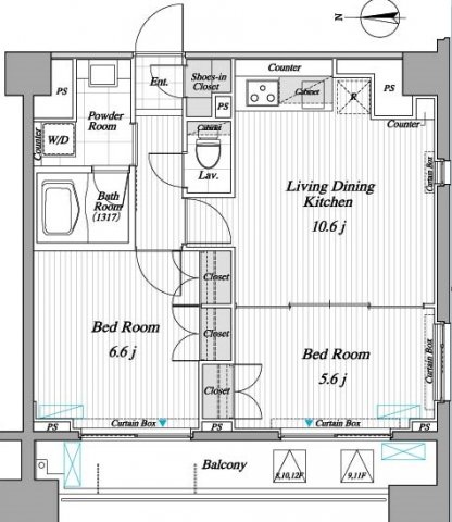 8階の間取り図