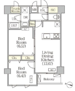 5階の間取り図