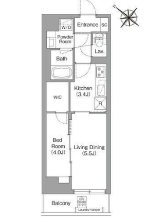 8階の間取り図