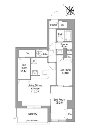 2階の間取り図