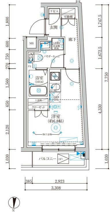 2階の間取り図