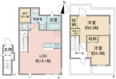 2階の間取り図